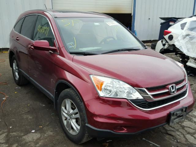 5J6RE4H70AL008692 - 2010 HONDA CR-V EXL BURGUNDY photo 1