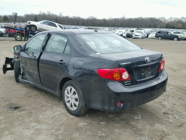 2T1BU40E29C032905 - 2009 TOYOTA COROLLA BA BLACK photo 3