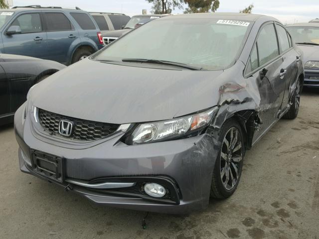 19XFB2F95FE205755 - 2015 HONDA CIVIC EXL 灰色 照片 2
