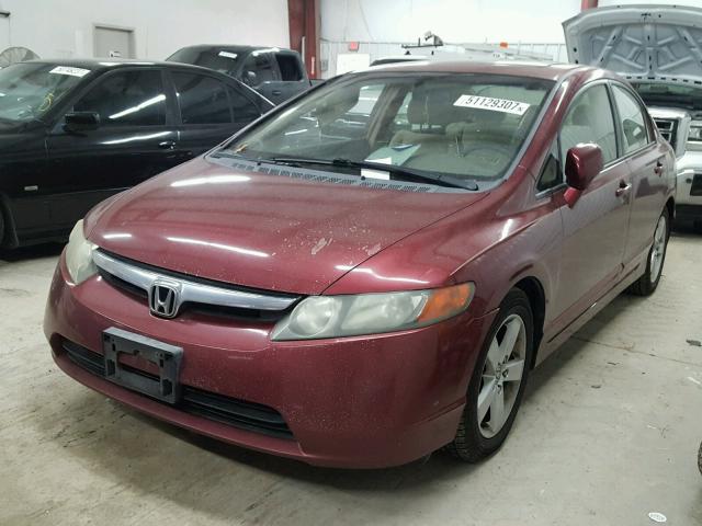 1HGFA16837L035698 - 2007 HONDA CIVIC EX მუქწითელი ფოტო 2