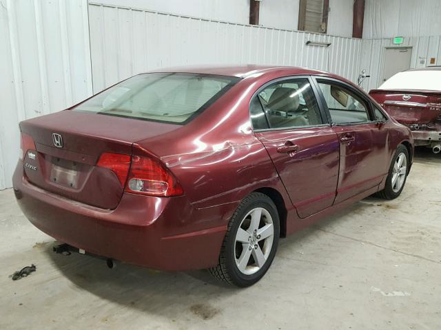 1HGFA16837L035698 - 2007 HONDA CIVIC EX MAROON photo 4