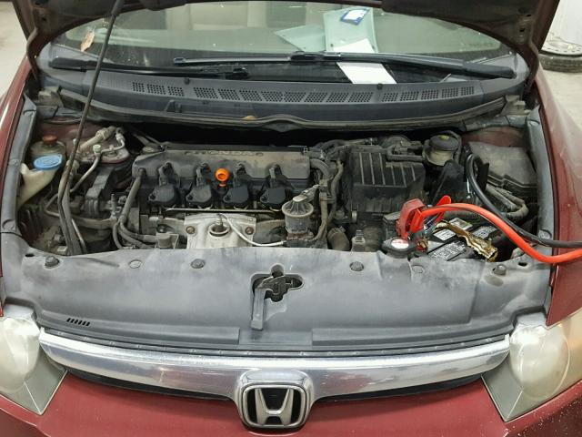 1HGFA16837L035698 - 2007 HONDA CIVIC EX მუქწითელი ფოტო 7
