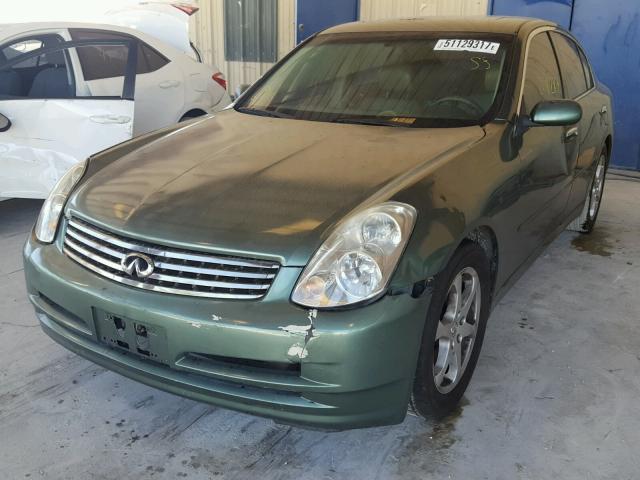 JNKCV51E93M021902 - 2003 INFINITI G35 GREEN photo 2