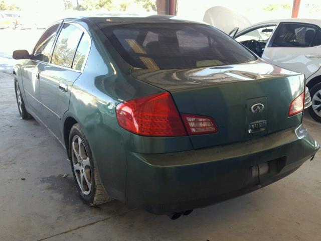 JNKCV51E93M021902 - 2003 INFINITI G35 GREEN photo 3