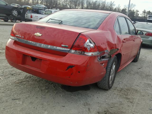 2G1WB5EK1A1242368 - 2010 CHEVROLET IMPALA LT RED photo 4