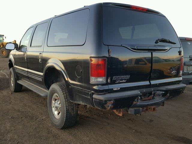 1FMNU43S64EC74564 - 2004 FORD EXCURSION BLACK photo 3