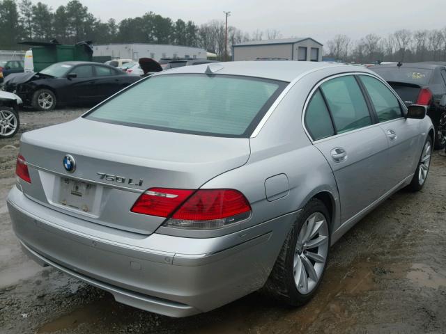 WBAHN83597DT71393 - 2007 BMW 750 SILVER photo 4