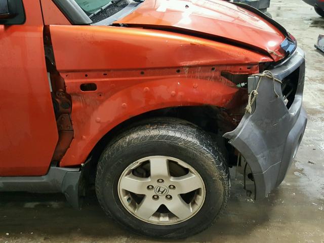 5J6YH18593L016955 - 2003 HONDA ELEMENT EX ORANGE photo 9