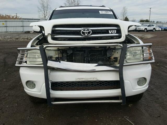 5TDZT38A74S208487 - 2004 TOYOTA SEQUOIA LI WHITE photo 9