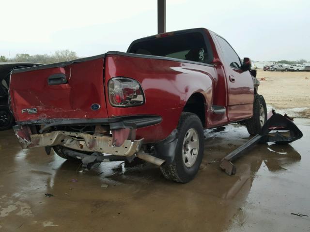 1FTRF07W1XKA02984 - 1999 FORD F150 RED photo 4