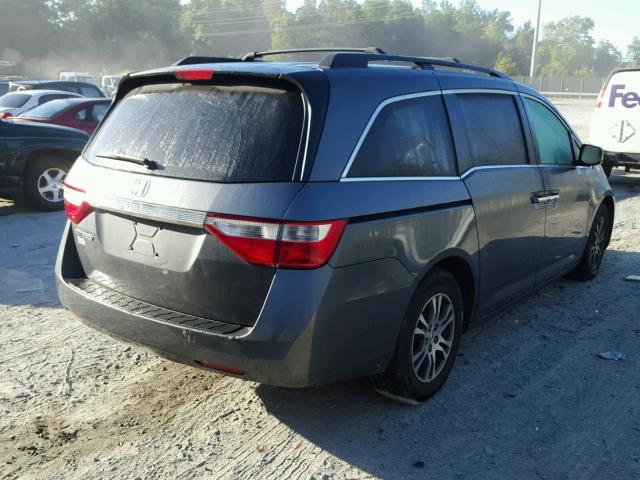 5FNRL5H47CB073715 - 2012 HONDA ODYSSEY EX GRAY photo 4