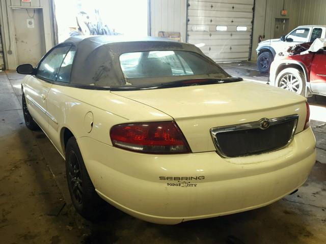 1C3EL45U51N605124 - 2001 CHRYSLER SEBRING LX WHITE photo 3