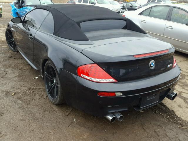 WBSEK93528CY79807 - 2008 BMW M6 BLACK photo 3