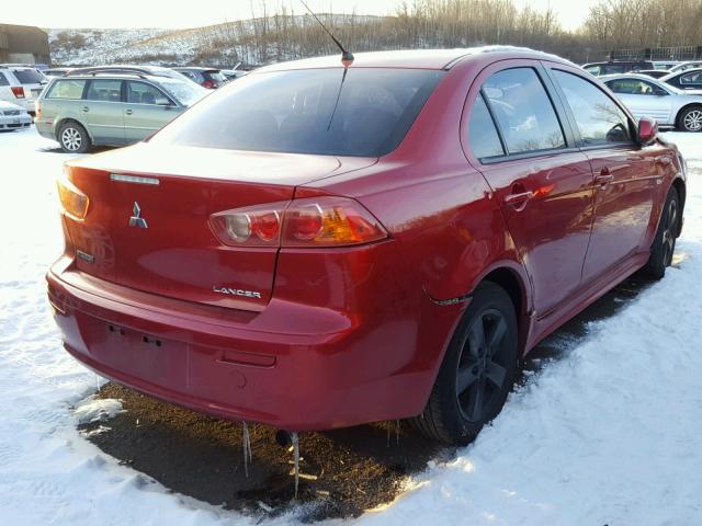 JA3AU26U88U010664 - 2008 MITSUBISHI LANCER ES RED photo 4