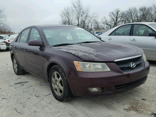 5NPEU46F76H077506 - 2006 HYUNDAI SONATA GLS BURGUNDY photo 1