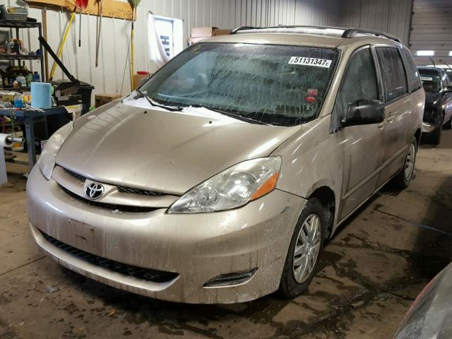 5TDZK23C07S028374 - 2007 TOYOTA SIENNA CE TAN photo 2