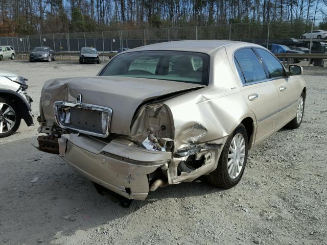 1LNHM81W74Y674593 - 2004 LINCOLN TOWN CAR E BEIGE photo 4