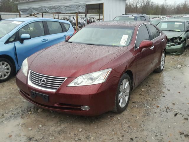 JTHBJ46G082169287 - 2008 LEXUS ES 350 RED photo 2