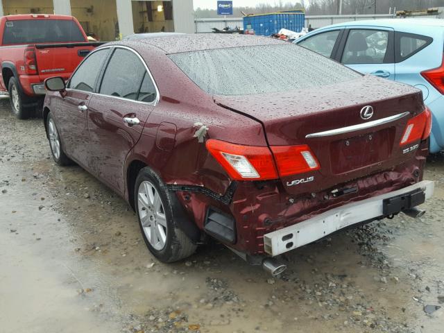 JTHBJ46G082169287 - 2008 LEXUS ES 350 RED photo 3