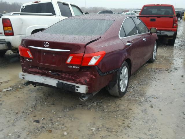 JTHBJ46G082169287 - 2008 LEXUS ES 350 RED photo 4