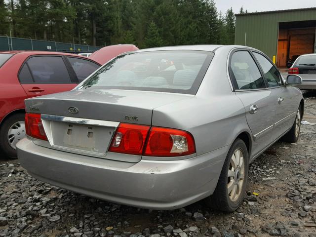 KNAGD128055387684 - 2005 KIA OPTIMA LX SILVER photo 4