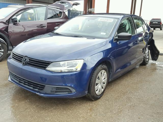 3VW2K7AJ1DM391260 - 2013 VOLKSWAGEN JETTA BASE 蓝色 照片 2