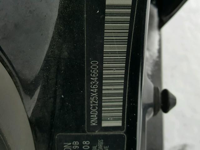 KNADC125X46346600 - 2004 KIA RIO BLACK photo 10