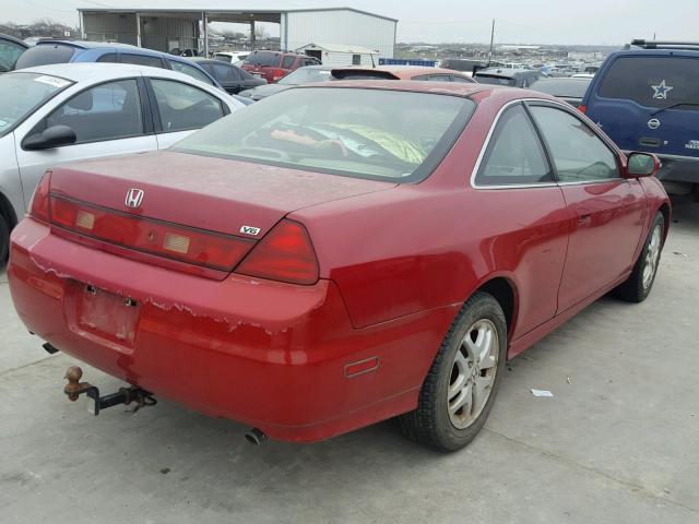 1HGCG22542A027195 - 2002 HONDA ACCORD EX RED photo 4