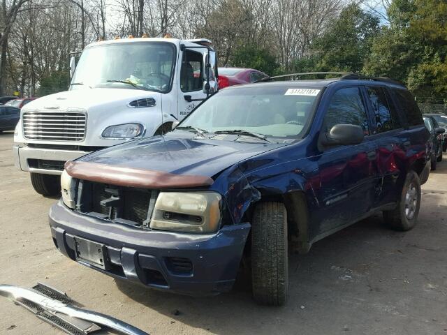 1GNDS13S322404763 - 2002 CHEVROLET TRAILBLAZE BLUE photo 2