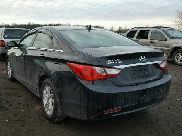 5NPEB4AC5BH133567 - 2011 HYUNDAI SONATA GLS BLACK photo 3