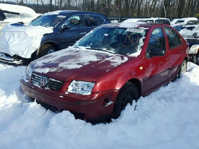 3VWSC29MXYM074372 - 2000 VOLKSWAGEN JETTA GLS RED photo 2