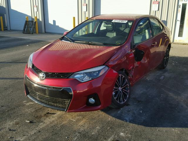 5YFBURHE5GP542311 - 2016 TOYOTA COROLLA L RED photo 2