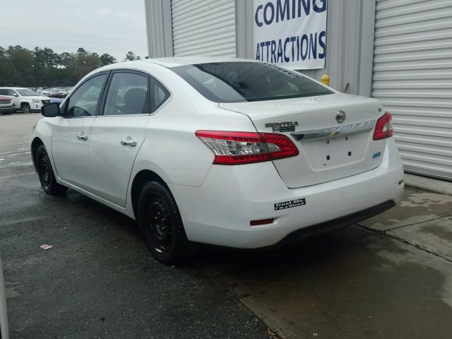 3N1AB7AP1EL647264 - 2014 NISSAN SENTRA S WHITE photo 3