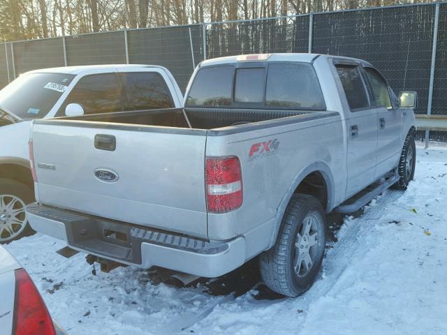 1FTPW14574KA99161 - 2004 FORD F150 SUPER SILVER photo 4