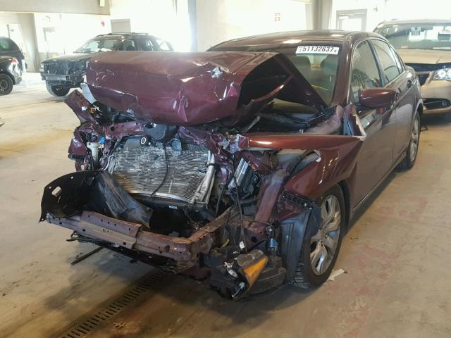 1HGCP26848A100742 - 2008 HONDA ACCORD EXL RED photo 2