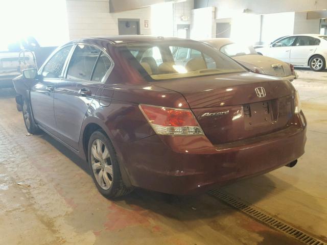 1HGCP26848A100742 - 2008 HONDA ACCORD EXL RED photo 3