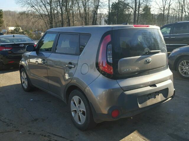 KNDJN2A29G7296283 - 2016 KIA SOUL GRAY photo 3