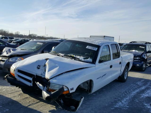 1B7GL2AX4YS625921 - 2000 DODGE DAKOTA QUA WHITE photo 2