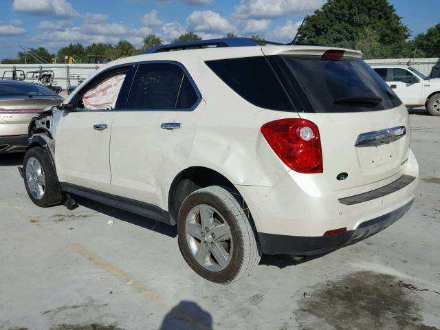 1GNALDEK8EZ130499 - 2014 CHEVROLET EQUINOX LT WHITE photo 3