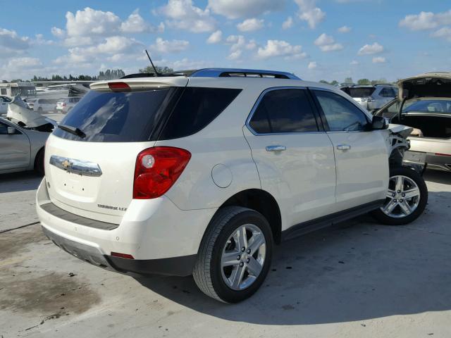 1GNALDEK8EZ130499 - 2014 CHEVROLET EQUINOX LT WHITE photo 4