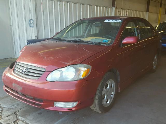 1NXBR32E24Z195540 - 2004 TOYOTA COROLLA CE MAROON photo 2