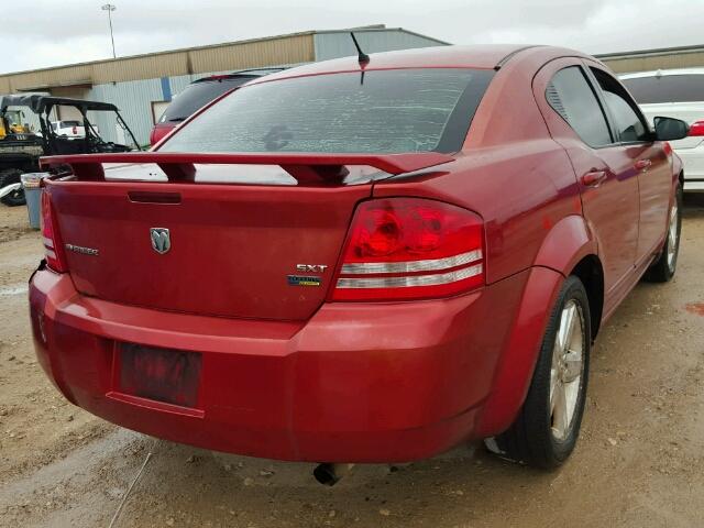 1B3LC56R68N625431 - 2008 DODGE AVENGER SX MAROON photo 4