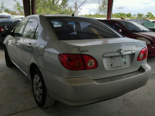 2T1BR32E84C183314 - 2004 TOYOTA COROLLA CE SILVER photo 3