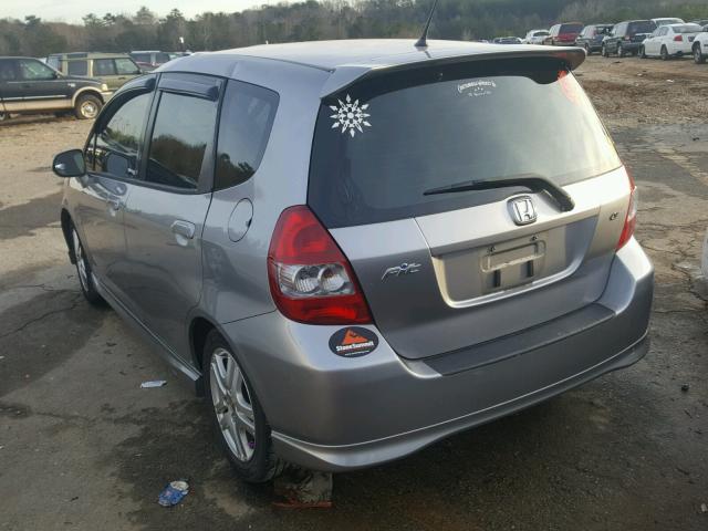 JHMGD38658S044734 - 2008 HONDA FIT SPORT SILVER photo 3