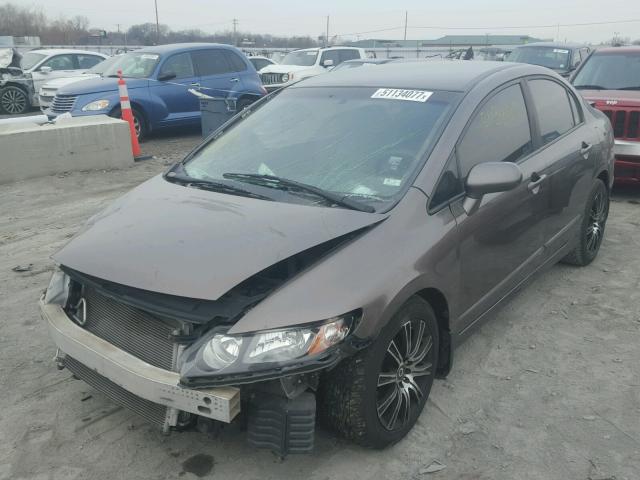 19XFA165X9E025542 - 2009 HONDA CIVIC LX BROWN photo 2