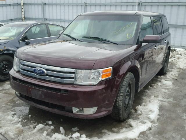 2FMGK5CC4BBD23427 - 2011 FORD FLEX SEL MAROON photo 2