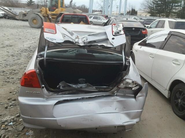 JHMES16545S006659 - 2005 HONDA CIVIC LX SILVER photo 9