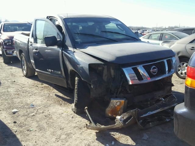 1N6BA0EK1AN307937 - 2010 NISSAN TITAN XE GRAY photo 1