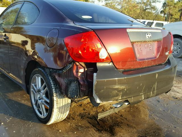 JTKDE167750051914 - 2005 TOYOTA SCION TC MAROON photo 9