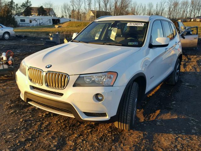 5UXWX5C5XBL710257 - 2011 BMW X3 XDRIVE2 WHITE photo 2